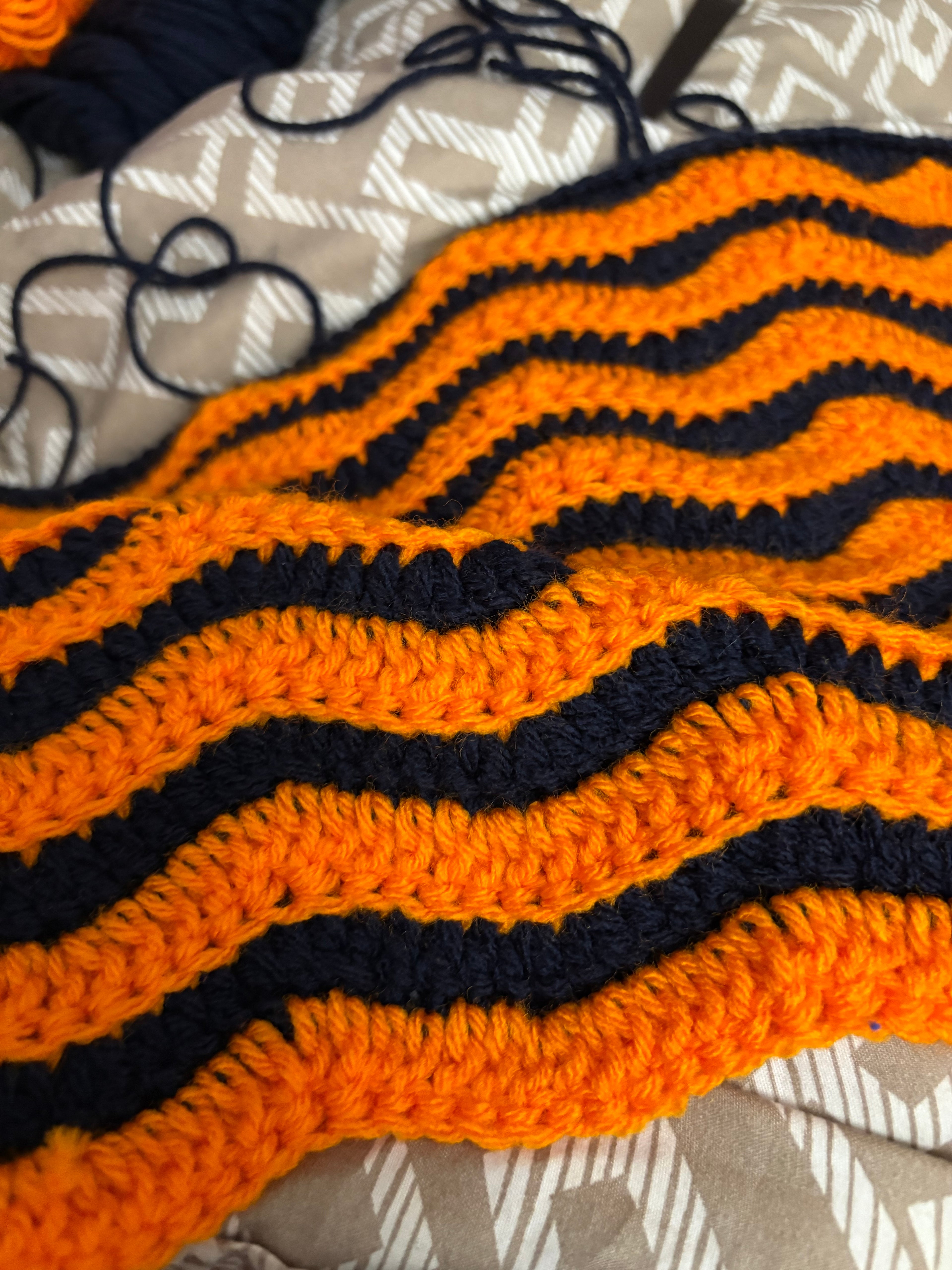 Midnight Ember Crochet Beanie & Neck Warmer Set