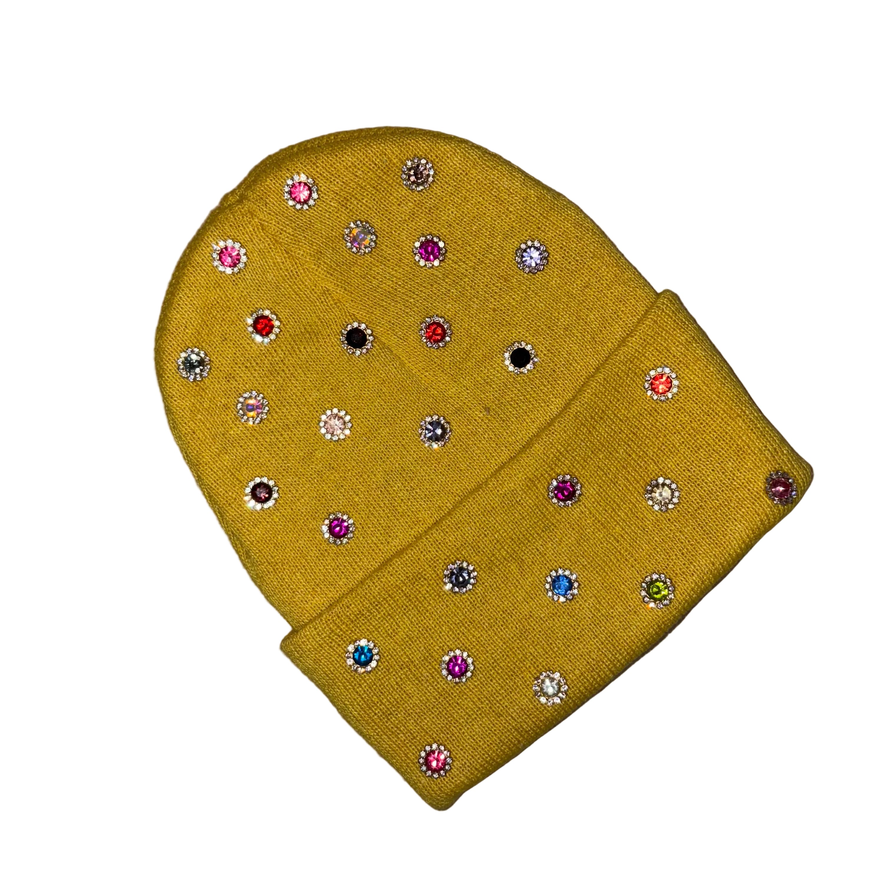 Multi-Gem Rhinestone Beanie