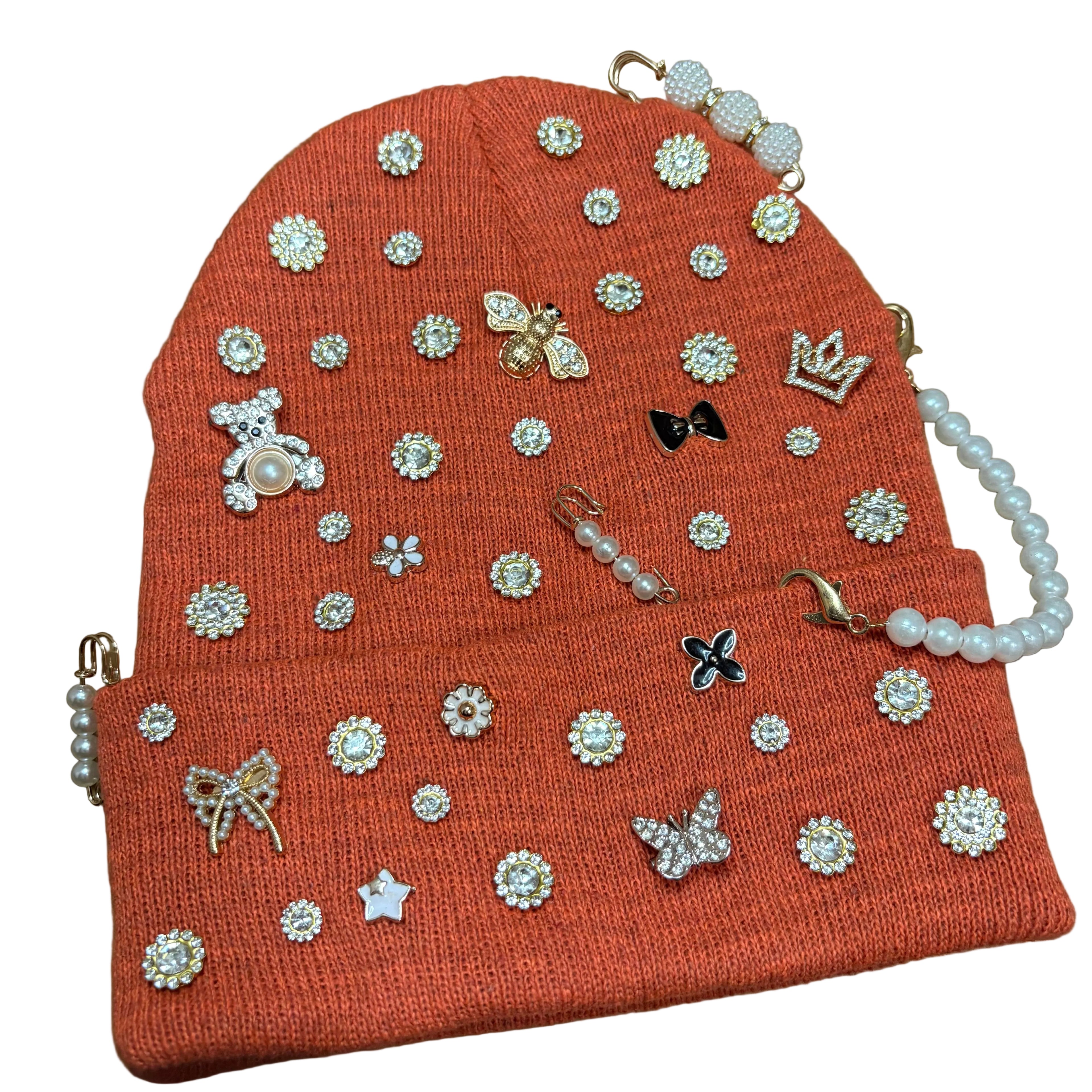 Multi-Gem Rhinestone Beanie