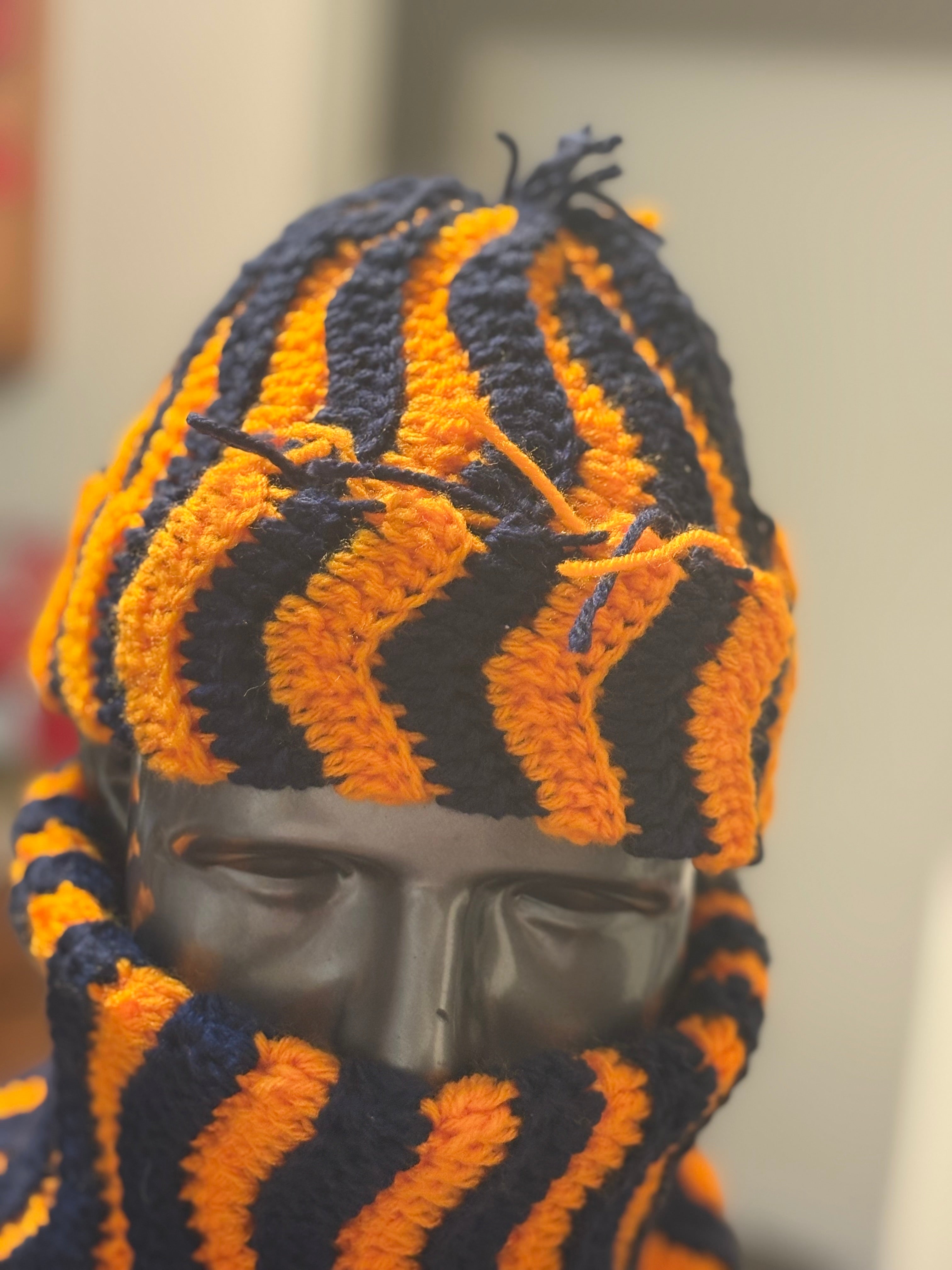 Midnight Ember Crochet Beanie & Neck Warmer Set