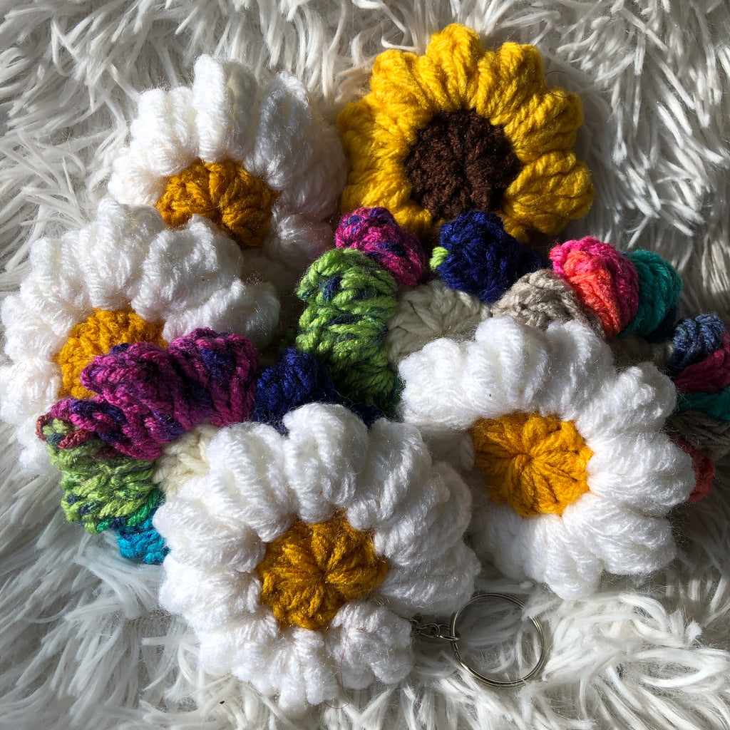 Hookt on Petals Keychain