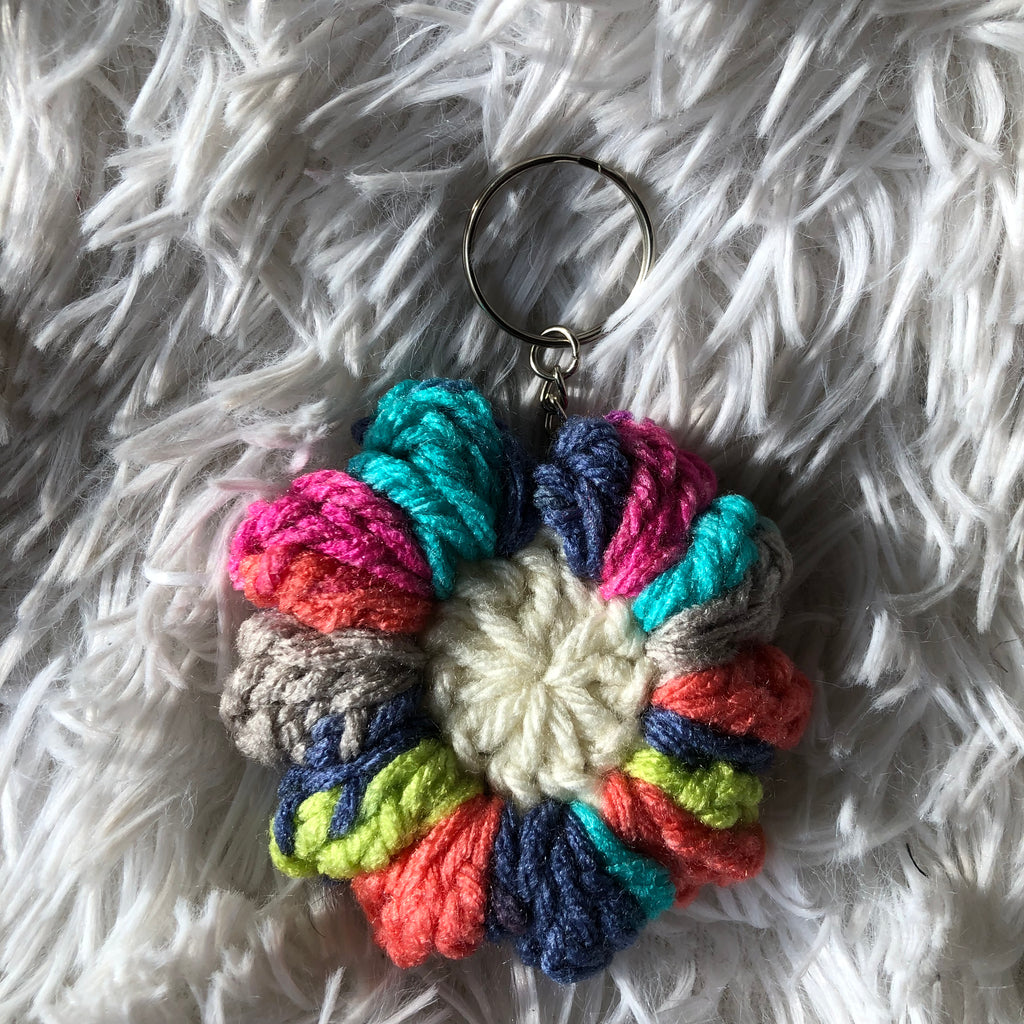 Hookt on Petals Keychain