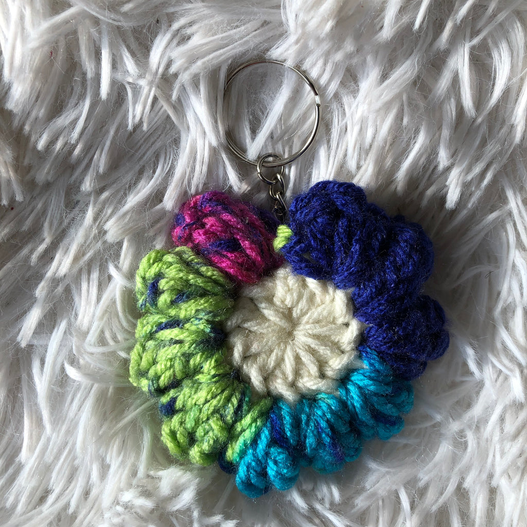 Hookt on Petals Keychain