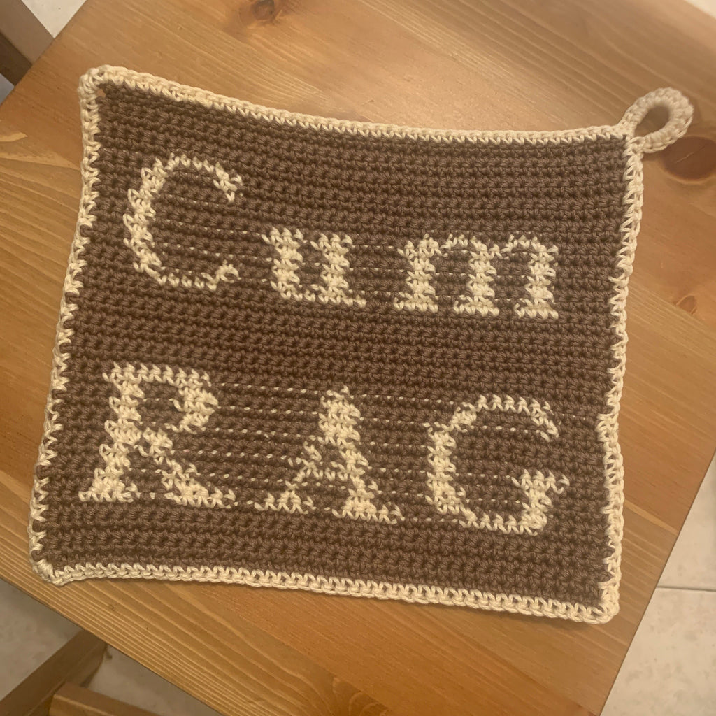 Cum Rag Washcloth Gag Gift Graph *No Pattern* Gift to Boyfriend, Naughty Gifts, Vday Gifts for him, Gag Gifts for him, Adult Gift, nut rag