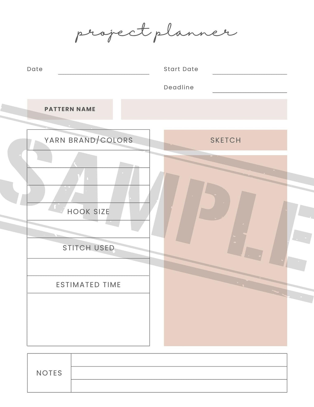 Interactive Crochet Journal-Printable PDF