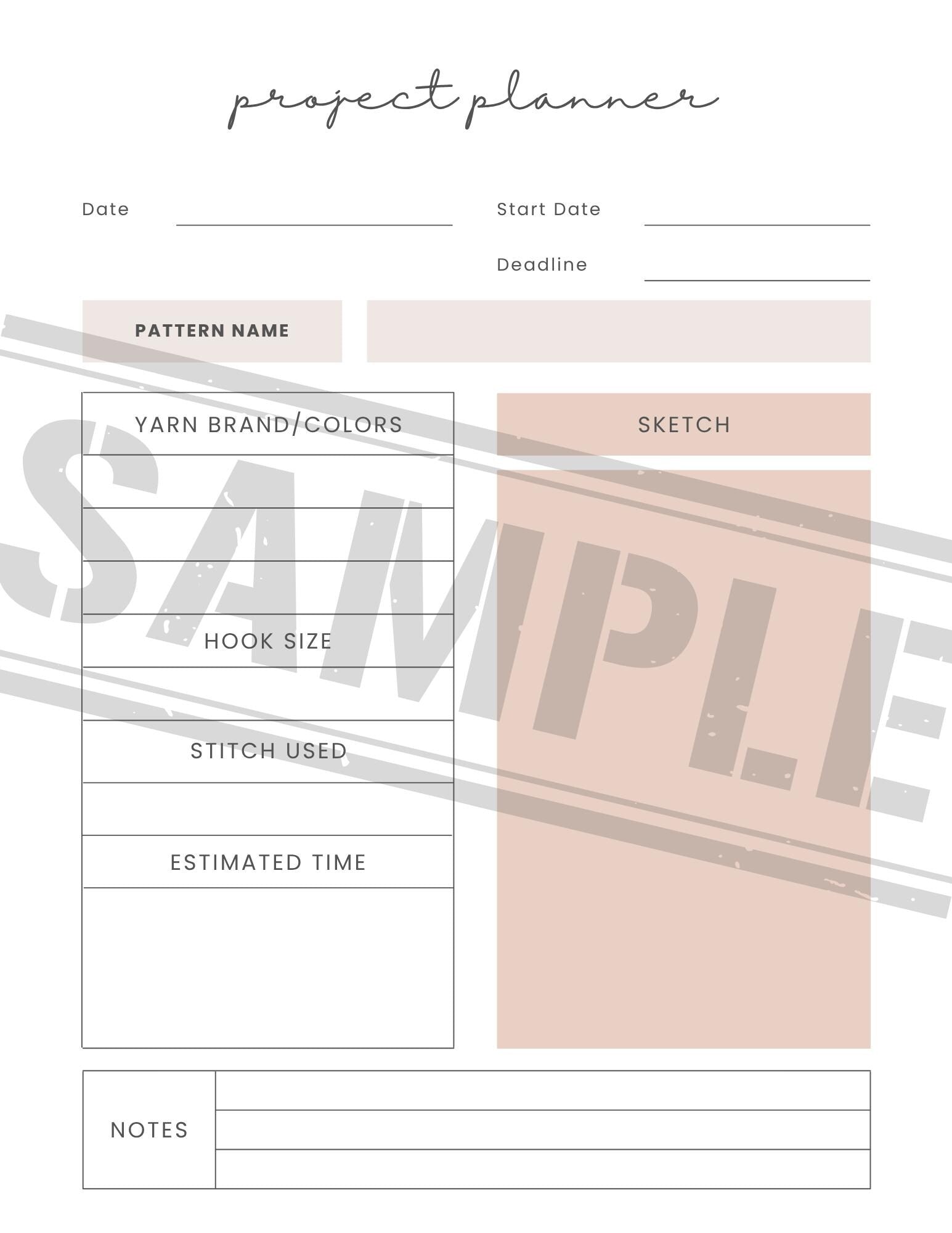 Interactive Crochet Journal-Printable PDF