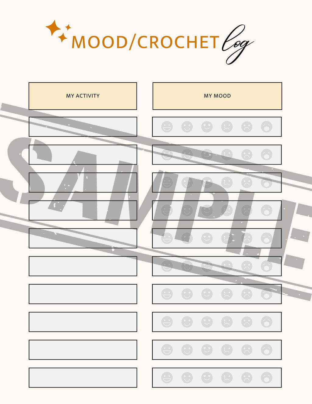 Interactive Crochet Journal-Printable PDF