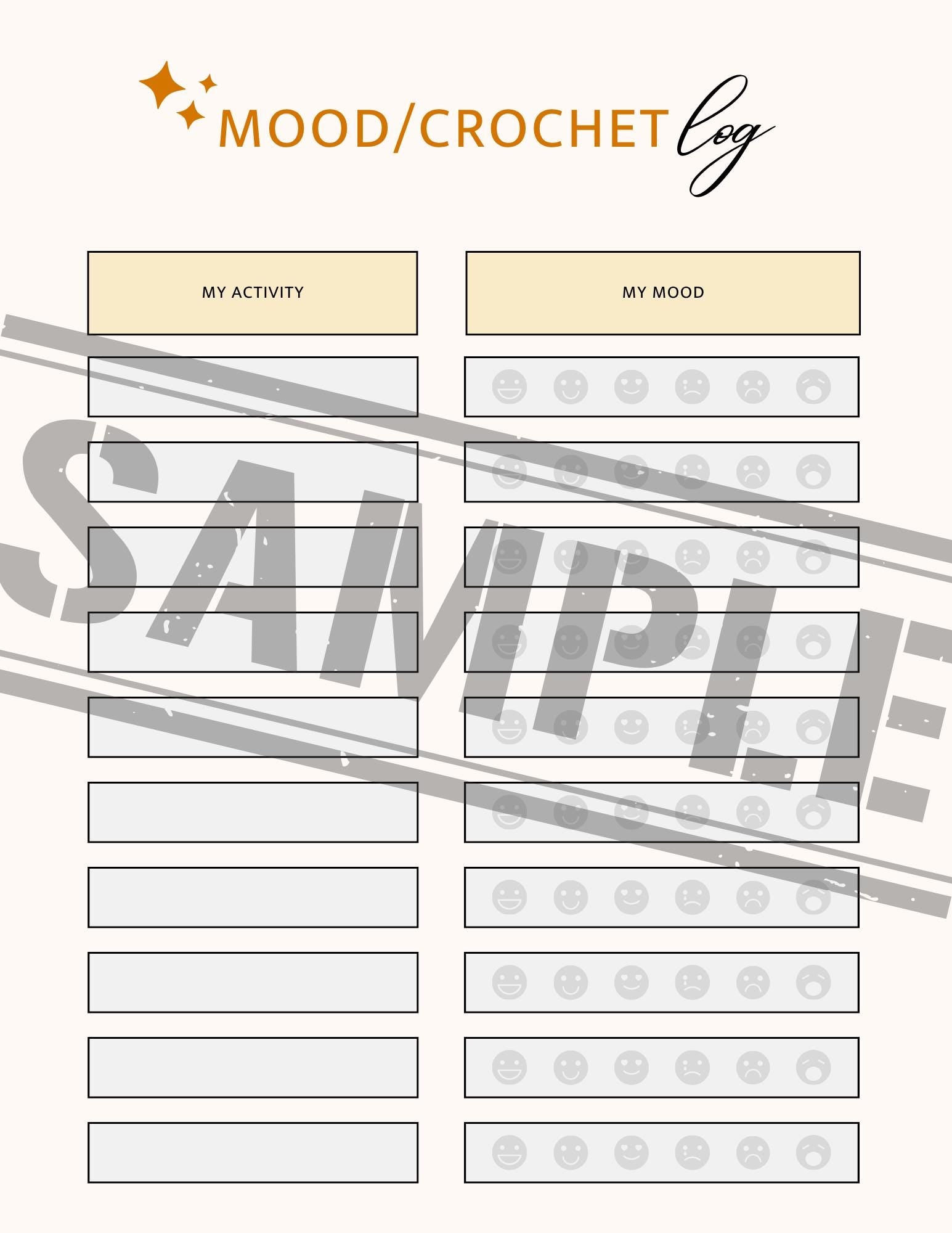 Interactive Crochet Journal-Printable PDF